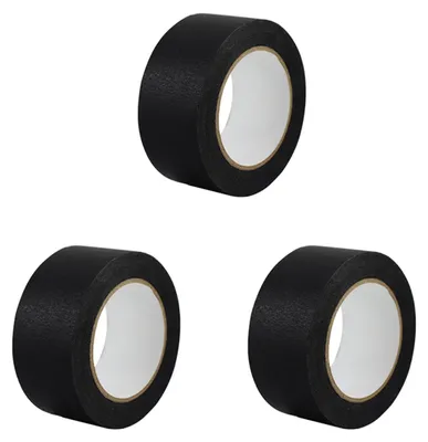 Immagine prodotto di INF Nastro mascheratura carta crespa nero 50m 1.5 3 5cm set 3 per pittura 5 cm