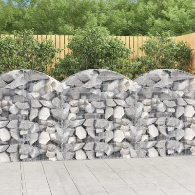 Obrázok produktu pre The Living Store Gabión s vysokým oblúkom 100x50x100/120 cm Pozinkované železo