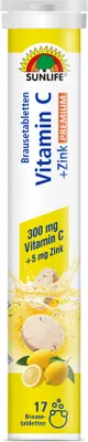Produktbild von SUNLIFE Vitamin C + Zink Brausetabletten hochdosiert 17Stück