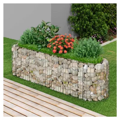 Produktbild von Gabion Hochbeet aus verzinktem Eisen, 190 x 50 x 50 cm