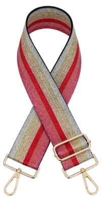 Imagen del producto de Correa para el hombro ajustable, de 75 a 130 cm - Correa ancha de 5 cm - Hebilla dorada - Correa para bolso intercambiable - Poliéster - Diseño moderno