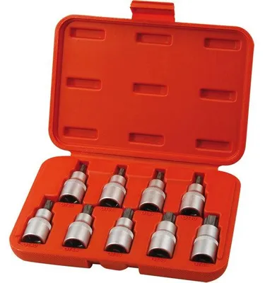 Immagine prodotto di Extol Premium (8818124) Set di chiavi a bussola TORX, set di 9, CrV, S2