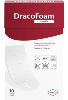 Obrázek produktu pro Dracofoam easyfix pěnový obvaz na rány 10x20 cm 10 ks