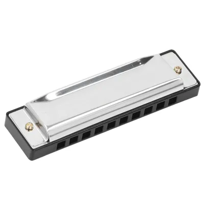 Imagen del producto de Armónica diatónica, armónica de 10 agujeros, armónica en clave de Do, armónica de aleación de aluminio, armónica portátil, armónica