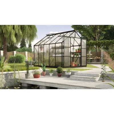 Obrázek produktu pro Vitavia skleník "Uran 8300" černý 8,3 m² 4 mm HKP