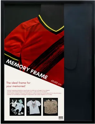 Produktbild von Deknudt Trikot-Bilderrahmen 60x80 cm schwarz T-Shirt Rahmen