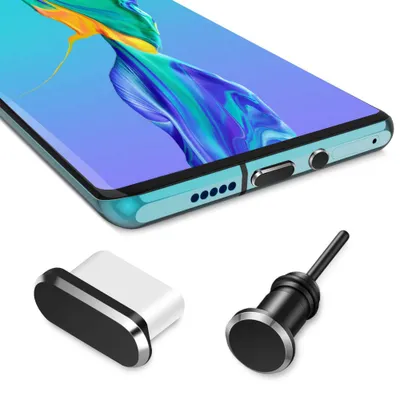 Obrázok produktu pre Staubová zásuvka, adaptér pre smartfón USB-C s 3,5 mm konektorom pre slúchadlá, chráni porty, kompatibilný s Samsung Galaxy S20/S20+/S20 Ultra, ochrana proti prachu, zátky pre Huawei P30/Mate 30, MacBook