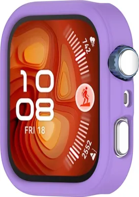 Immagine prodotto di Custodia protettiva in silicone per Huawei Watch Fit 4, custodia protettiva a copertura parziale, viola