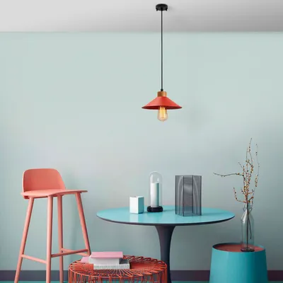 Produktbild von Opviq, GMN-00006,Leuchter, Rot, METALLKÖRPER, 103 x 24 x 103 cm
