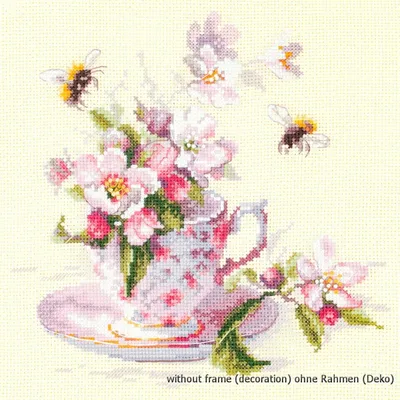 Produktbild von Magic Needle Zweigart Edition Kreuzstich Set "Apfelblüte", Zählmuster, 21x21cm