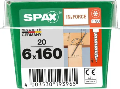 Produktbild von Spax Holzbauschrauben 6.0 x 160 mm TX 30 - 10 Stk.