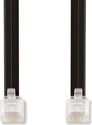 Obrázek produktu pro Nedis TCGL90300BK10, 1 m, RJ-12, RJ-12, Černá, Samec, Samec