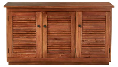 Produktbild von Waschbeckenunterschrank aus massivem Mahagoniholz