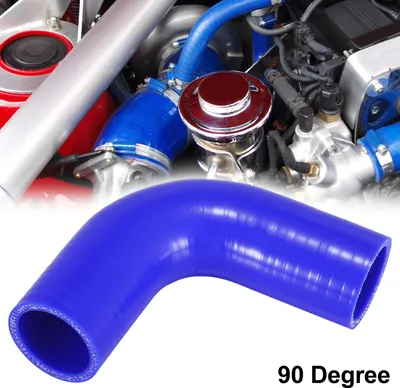 Image de Universel 38mm 1.5" ID 90 Degré Coupleur Silicone Tuyau Bleu pour Voiture