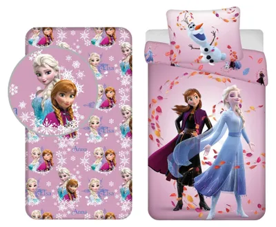 Image de Ensemble de literie Frozen ; comprenant une housse de couette et une drap housse