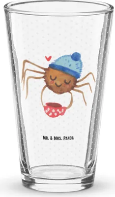 Produktbild von Mr. & Mrs. Panda Cocktailglas Spinne Agathe Kaffee - Transparent - Geschenk, Weiser Spruch, Morgenmuffel, Trinkglas, Glasbecher, Tumbler, Glas, Morgen, Lebensweisheiten