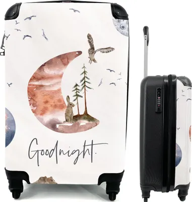 Produktbild von MuchoWow® MuchoWow® Koffer Handgepäck Trolley Rollkoffer Kleine Reisekoffer mit 4 Rollen - Zitate - Gute Nacht - Sprichwörter - Kinder - Jungen - Mädchen - Kind - Cabin Size < 55x40x23 cm & 55x40x20 c