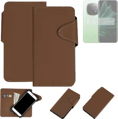 Produktbild von K-S-Trade Schutzhülle Klapphülle Kunstleder kompatibel mit Realme P2 Pro 5G braun Handy Hülle Wallet Case