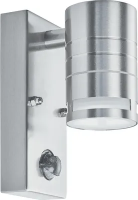 Zdjęcie produktu dla Lampa ścienna ze stali nierdzewnej z czujnikiem ruchu GU10 1-światło IP44