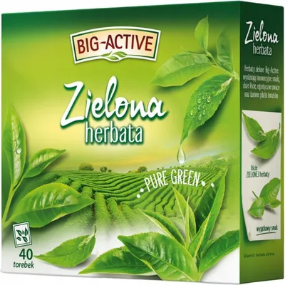 Produktbild von Herbata zielona Big-Active Pure Green 40 torebek
