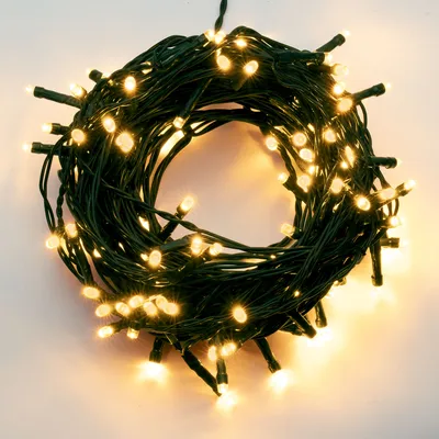 Produktbild von Hellum LED Lichterkette Außen 80 LEDs warmweiß 7,9m mit Timer, Weihnachtsbaumbeleuchtung 576603