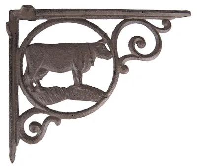 Productafbeelding van Clayre & Eef Zeefraster, 3x24x17 cm, bruin, ijzer, koe