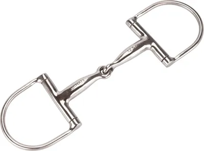 D-Ring-Trense, rostfreier Stahl, 16 mm, einfach gebrochen, 11,5 cm