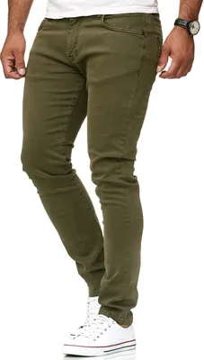Produktbild von Red Bridge Herren Jeans Hose Slim-Fit Röhrenjeans Denim Colored Khaki W33 L34
