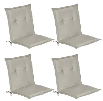 Produktbild von Beautissu 4er Set Niedriglehner Auflage Loft NL, 100x50x6cm, Hellgrau