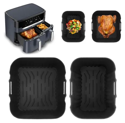 Image de Moules en silicone pour accessoires de friteuse à air et pour la pâtisserie