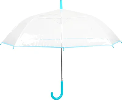 Produktbild von Ø100 cm REGENSCHIRM Automatik Stabil Transparent Stockschirm Hochzeit Groß Damen 241 Hellblau