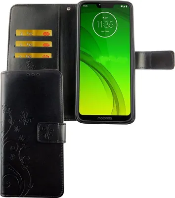 Zdjęcie produktu dla Motorola Moto G7 etui na telefon komórkowy etui ochronne etui z klapką etui na kartę czarny