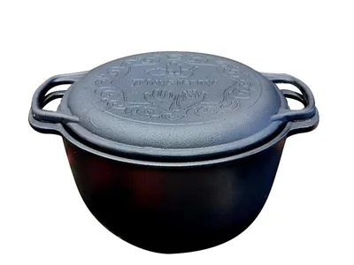 Produktbild von MAYSTERNYA Gusseisentopf 6 L Ø26 cm mit Pfannendeckel, Gusseisen Topf Induktion T404CP