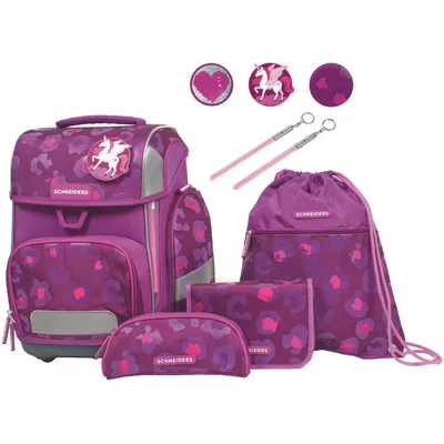 Produktbild von SCHNEIDERS Schulranzen-Set Ergolite Berry Paw Kunstfaser pink