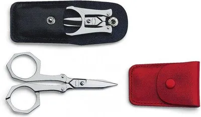 Produktbild von Graue Metallgriff-Taschenschere mit Extra-Scharf-Klinge