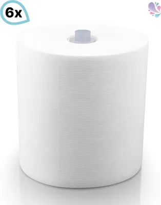Immagine prodotto di Rotoli di asciugamani 6 rotoli per SET, 2 veli, 140 m per rotolo, 100% cellulosa, adattatore universale bianco per dispenser di asciugamani Cosmos Unità di imballaggio: 1 set