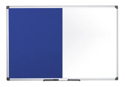 Produktbild von Bi-Office Kombitafel Weißwand / Filz 1.200 x 900 mm blau /weiß