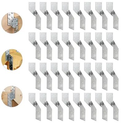 Produktbild von Sparrenpfettenanker 32er Set, 40x140 mm Winkelverbinder,Sparrenanker,verzinkte Stahlverbinder, schwerlast Balkenverbinder