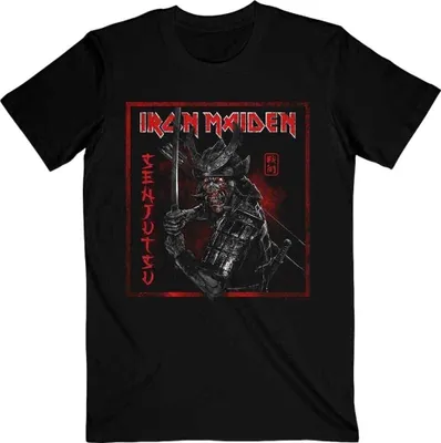 Produktbild von Iron Maiden Senjutsu Cover Distressed Red Black L T-Shirt