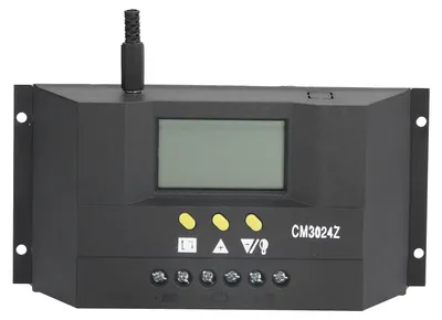 30A Solar Laderegler PWM LCD 24V Aluminium Schwarz