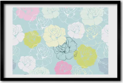 Produktbild von Bild 60x40 MDF-Rahmen, Wandkunst Rosen