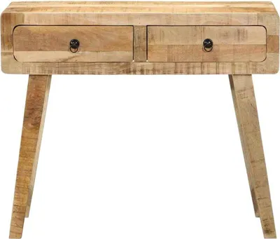 Immagine prodotto di Tavolo Consolle 90x32x75 cm in Legno Massello di Mango Grezzo