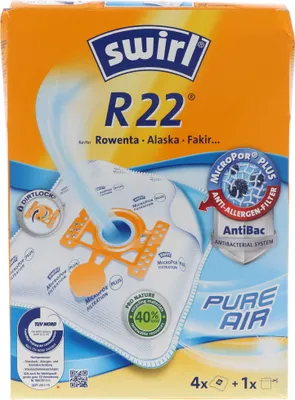 Produktbild von Swirl Staubsaugerbeutel R22 (F89/Y103) MicroPor Plus für Rowenta, Alaska und Fakir Staubsauger