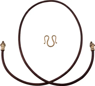 Produktbild von Wikinger Lederkette braun "Wieselkopf", 60 cm