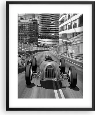 Produktbild von Gerahmtes Poster - Schwarzer Rahmen - Formel 1 Retro - 40x50 cm - Wand Bild - Wanddeko - Wandbilder - Kunstposter - Wandposter - Bilderrahmen - Bilder - Kunstdruck - Wanddekoration - P2BPA40x50-4843