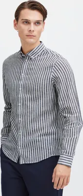 Produktbild von Casual Friday CFAnton Herren Langarmhemd Hemd Herrenhemd Kentkragen 55% Leinen, 45% Baumwolle regular fit