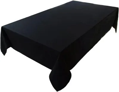 Zdjęcie produktu dla Obrus 100% bawełna, 120 x 200 cm, czarny