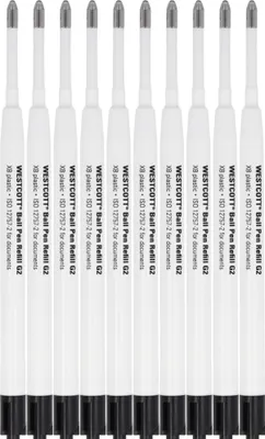 Produktbild von Westcott Kugelschreibermine G2 Kunststoff sw 10St.