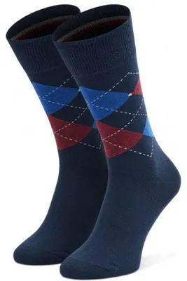 Image de Tommy Hilfiger - Chaussettes pour homme (lot de 2) NA1127 (43 EU - 45,5 EU) (Bleu clair/Bleu marine)