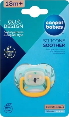 Immagine prodotto di Canpol Babies Succhietto simmetrico in silicone, luminoso, 18 m+, Exotic - Koala, menta